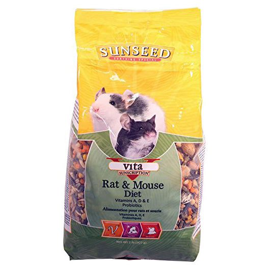 SUNSEED VITA RAT & MOUSE DIET, 2 LB.