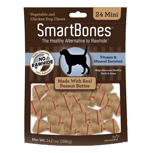 SMARTBONES PEANUT BUTTER MINI 24 PACK