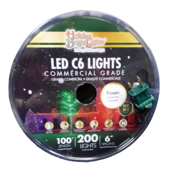 Holiday Bright Lights, 200 LED Lights, 100' Roll, Blue & Pure White, C6