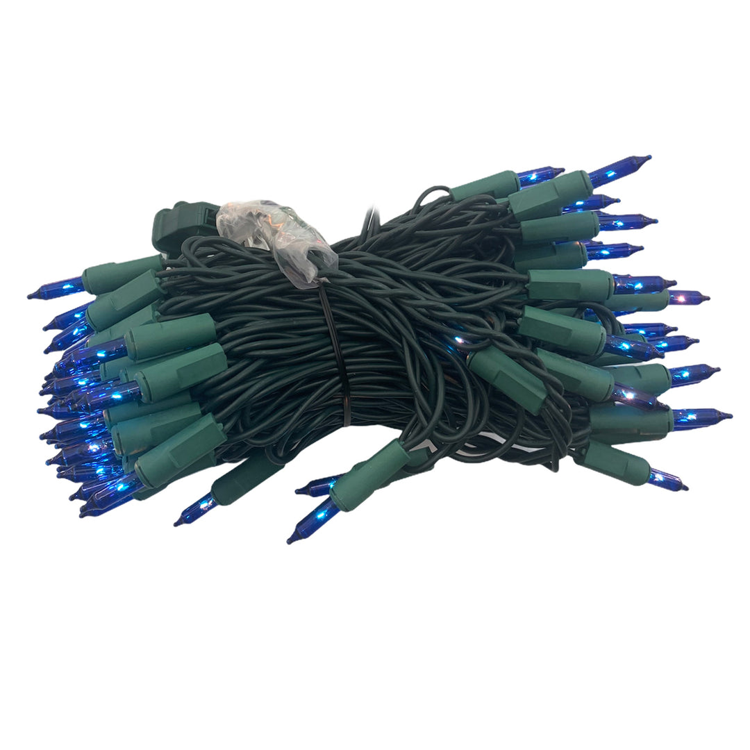 Holiday Bright Lights Commercial Grade Light Set, 105-Lights, 48-Feet Length, Blue Bulbs
