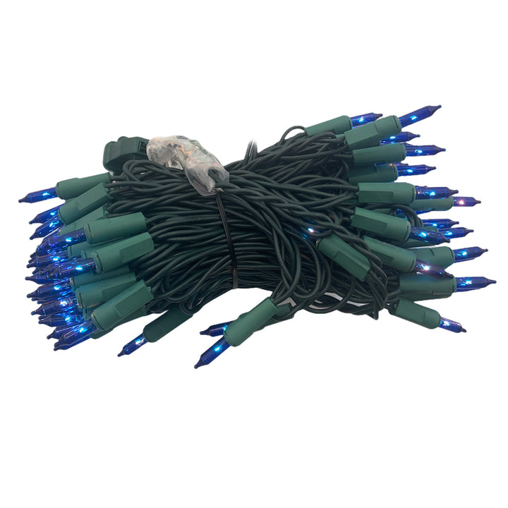 Holiday Bright Lights Commercial Grade Light Set, 105-Lights, 48-Feet Length, Blue Bulbs