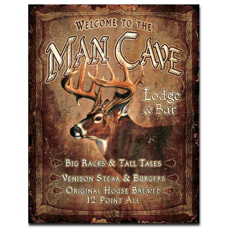 Man Cave Lodge Tin Sign