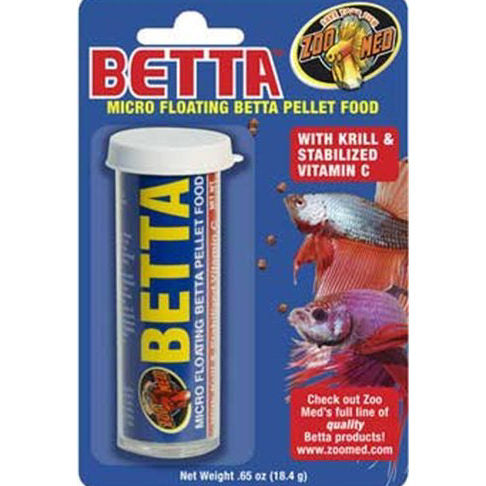 ZOO MED LABORATORIES BETTA MICRO PELLET FOOD, 0.65 OZ.