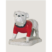 Standing Life Like Bulldog on Base Statue