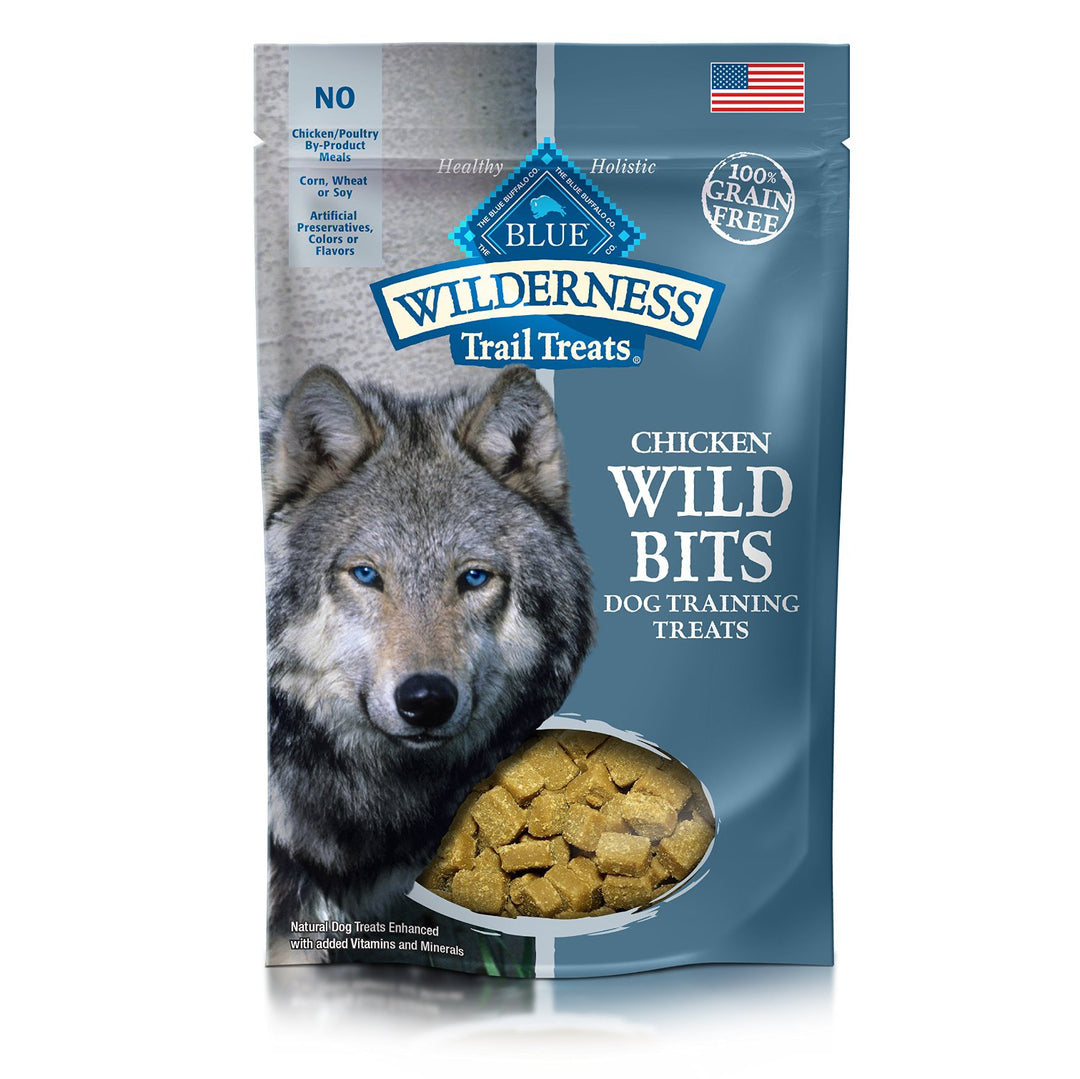 BLUE BUFFALO CHICKEN WILD BITS DOG TREATS 4 OZ.