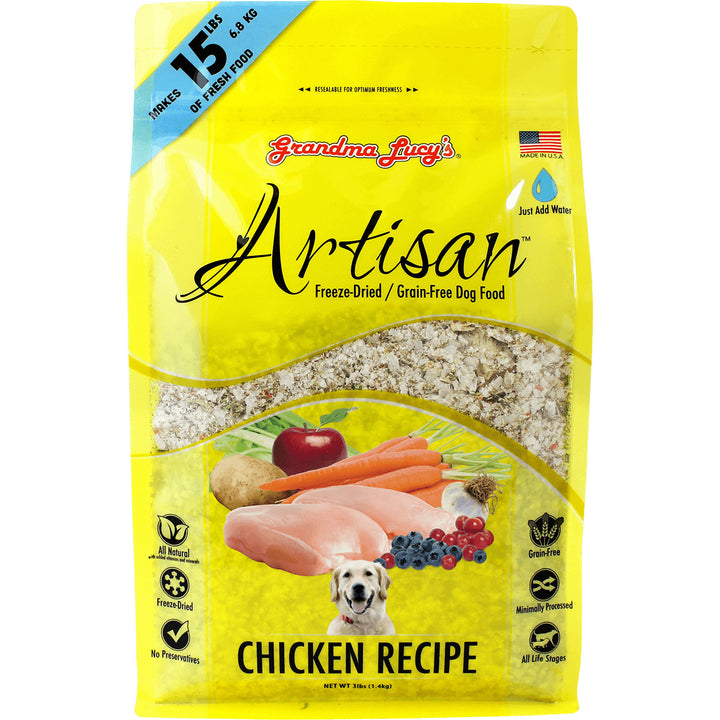 Grandma Lucy's Artisan Freeze-Dried Chicken Recipe Dog Food