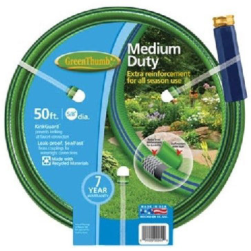 TEKNOR-APEX COMPANY Thumb Nylon Garden Hose, 5/8 in. x 50 ft., Green