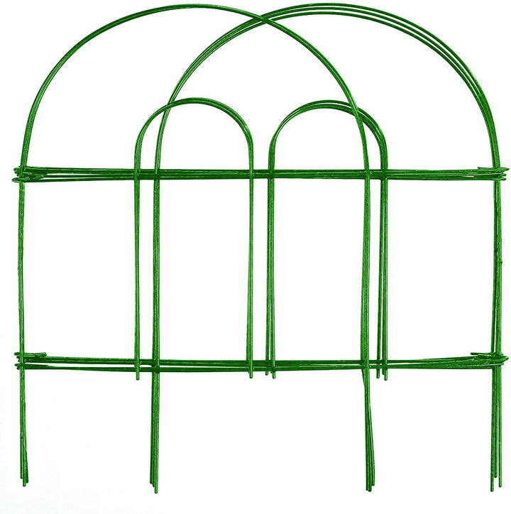 Garden Zone Round Folding Fence Garden Border, Green, 18 in. x 8 ft.