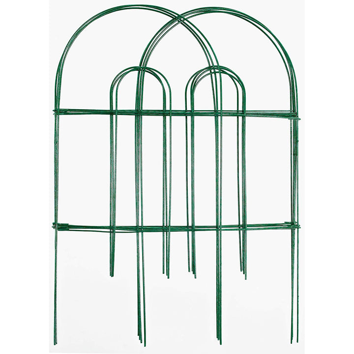 Garden Zone Round Folding Fence Garden Border, Green, 24 in. x 10 ft.