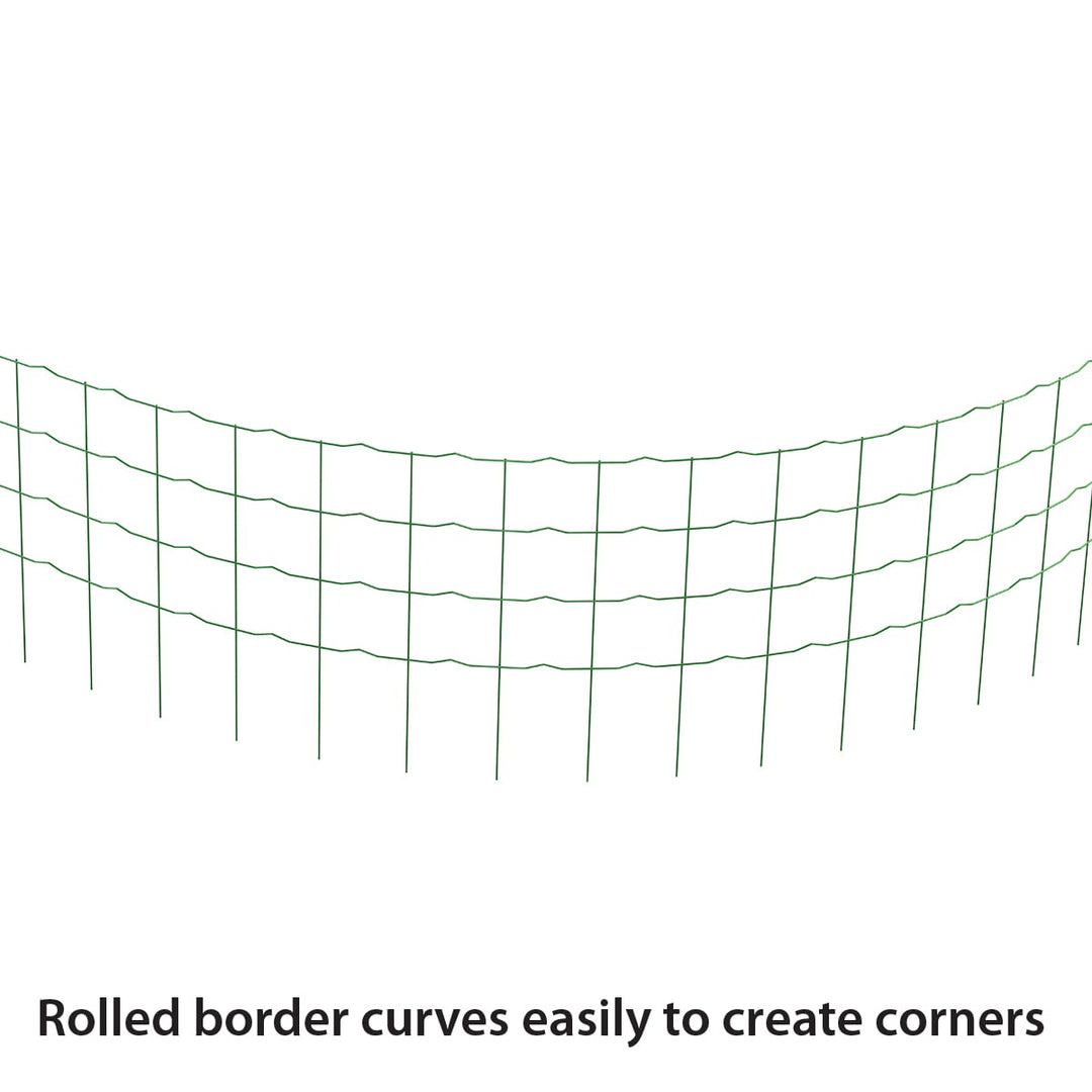 Garden Zone Pick-It Guard Border Fence, Green, 14 in. x 20 ft.