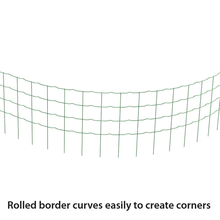 Garden Zone Pick-It Guard Border Fence, Green, 14 in. x 20 ft.