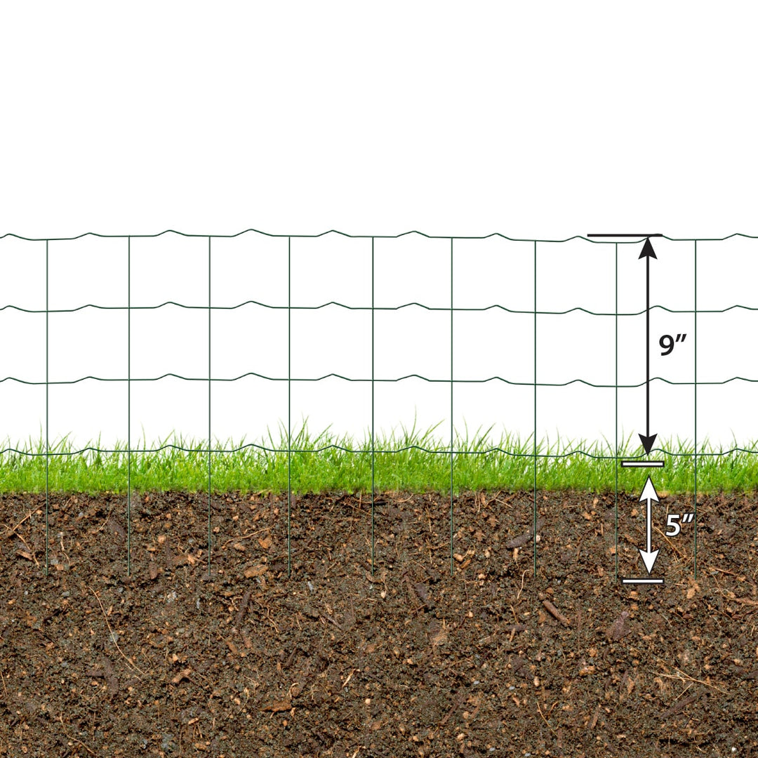 Garden Zone Pick-It Guard Border Fence, Green, 14 in. x 20 ft.