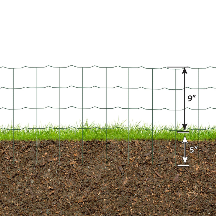 Garden Zone Pick-It Guard Border Fence, Green, 14 in. x 20 ft.