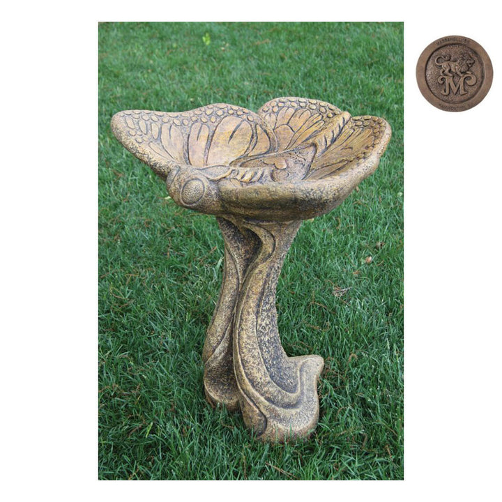 Massarelli's One Piece Butterfly Bird Bath, 28"