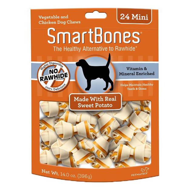 SMARTBONES SWEET POTATO MINI 24 PACK