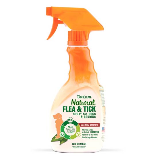 TROPICLEAN NATURAL FLEA & TICK PET SPRAY, 16 OZ.