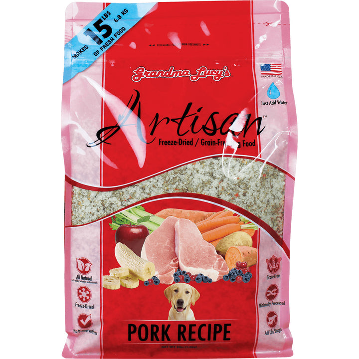 Grandma Lucy's Artisan Freeze-Dried Pork Recipe Dog Food