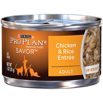 Purina Pro Plan Savor Chicken & Rice Entrée, 3 oz. Canned Cat Food