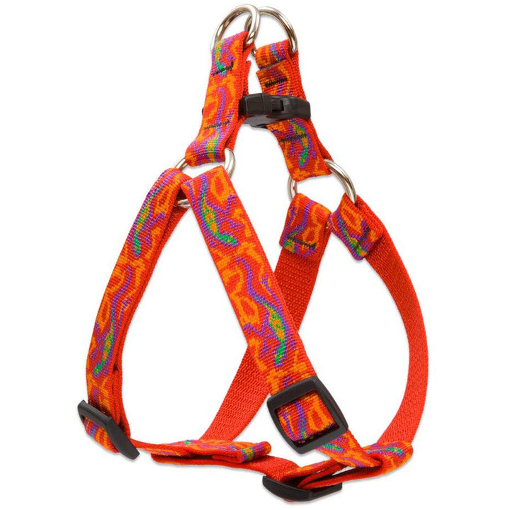 Lupine Step-In Dog Harness, 3/4" Wide, 20"-30" Girth, Go Go Gecko