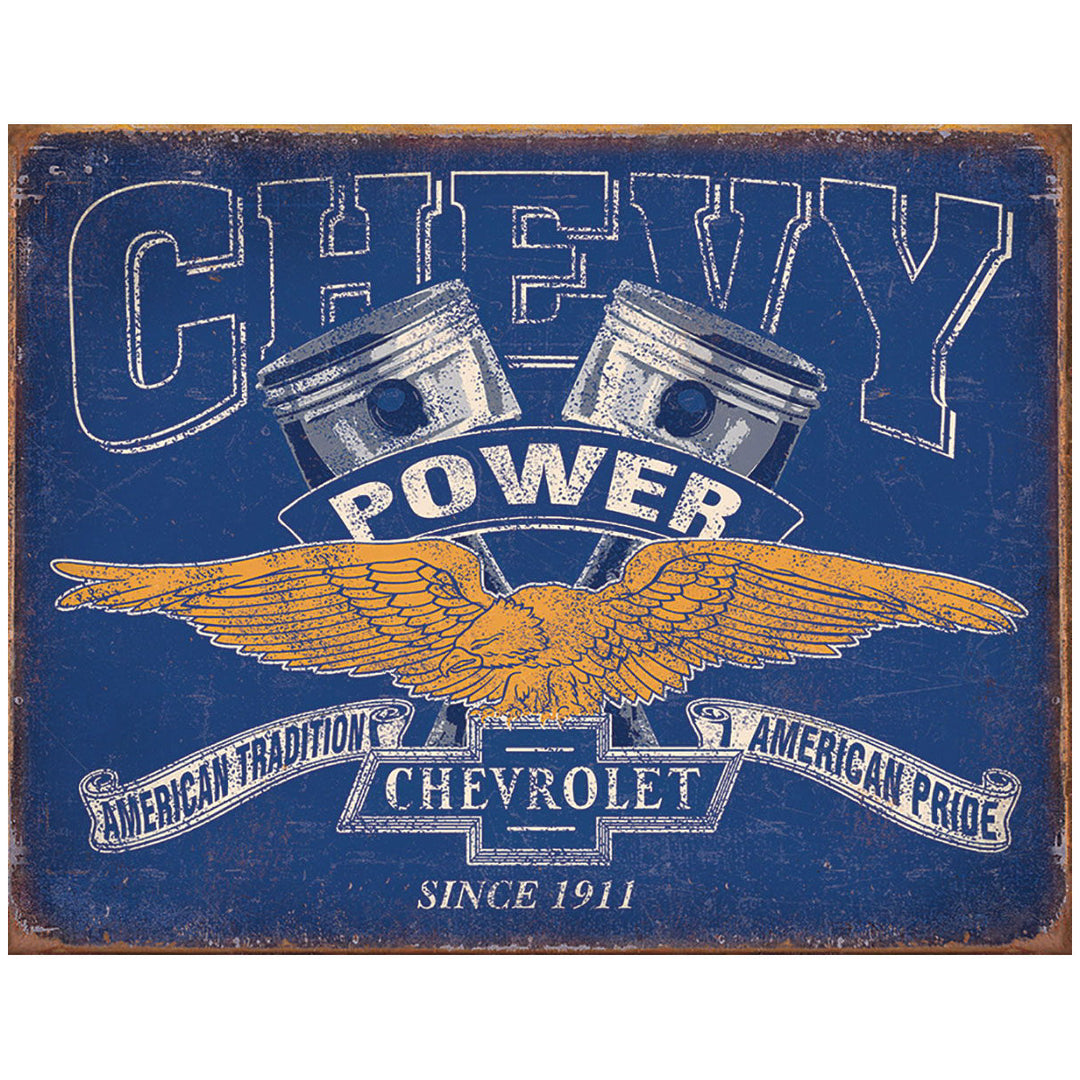 Chevy Power Metal Sign