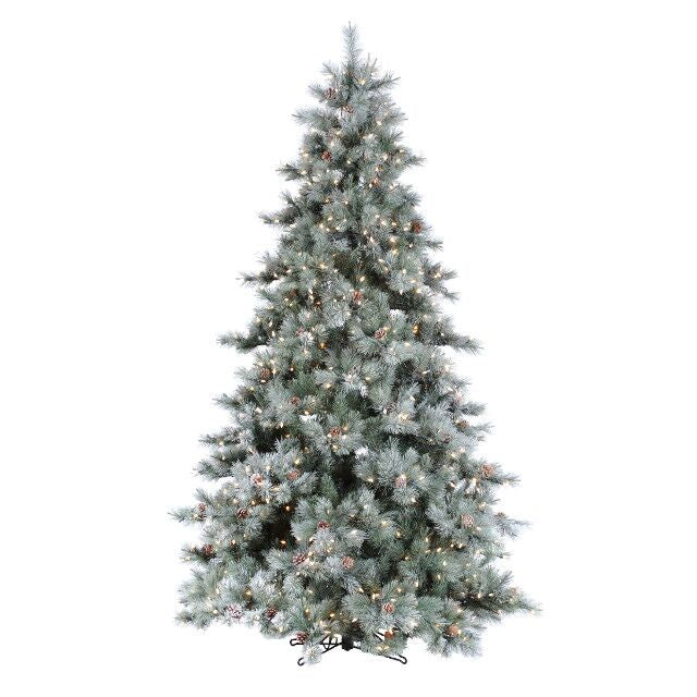 7.5' Iced Aspen Layered Lifelike Tree, 850 Staylit Clear Lights
