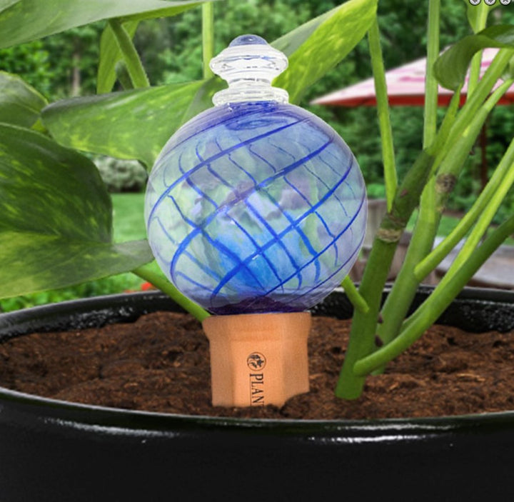 Plant Nanny Spiral Watering Globe with Stake Set