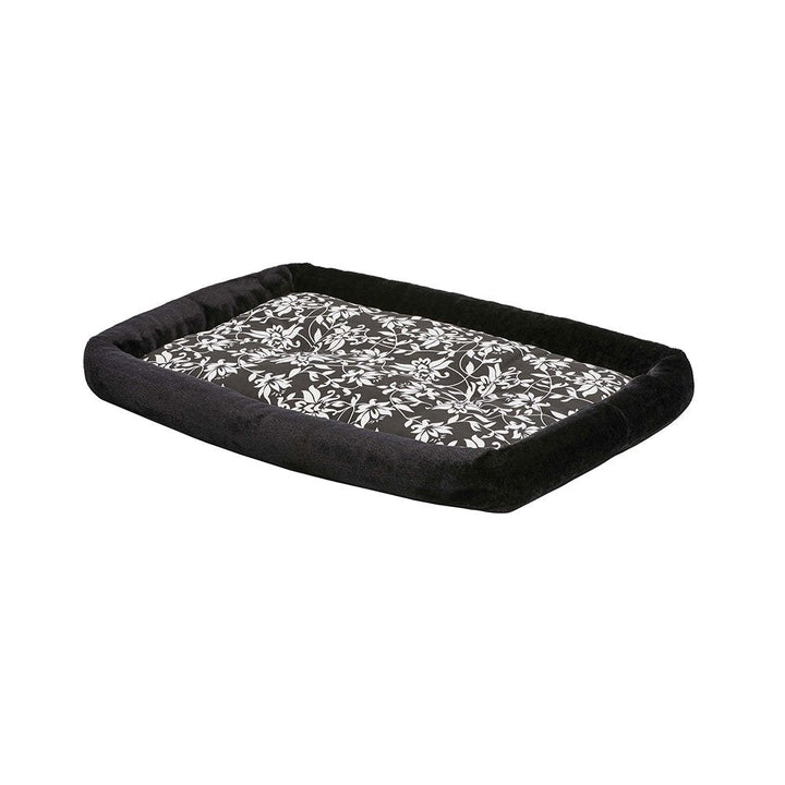 Midwest QuietTime Couture Sofia Bolster Crate Pet Pad, Black