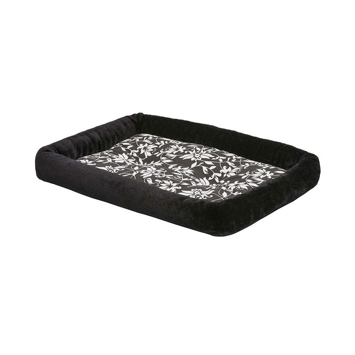 Midwest QuietTime Couture Sofia Bolster Crate Pet Pad, Black