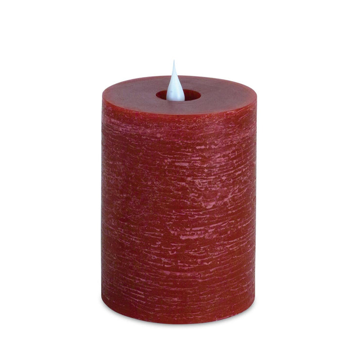 Simplux LED Designer Candle 3.5" D x 5" H, Red