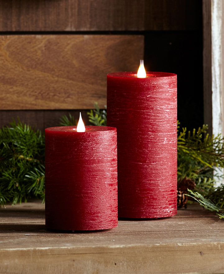 Simplux LED Designer Candle 3.5" D x 5" H, Red