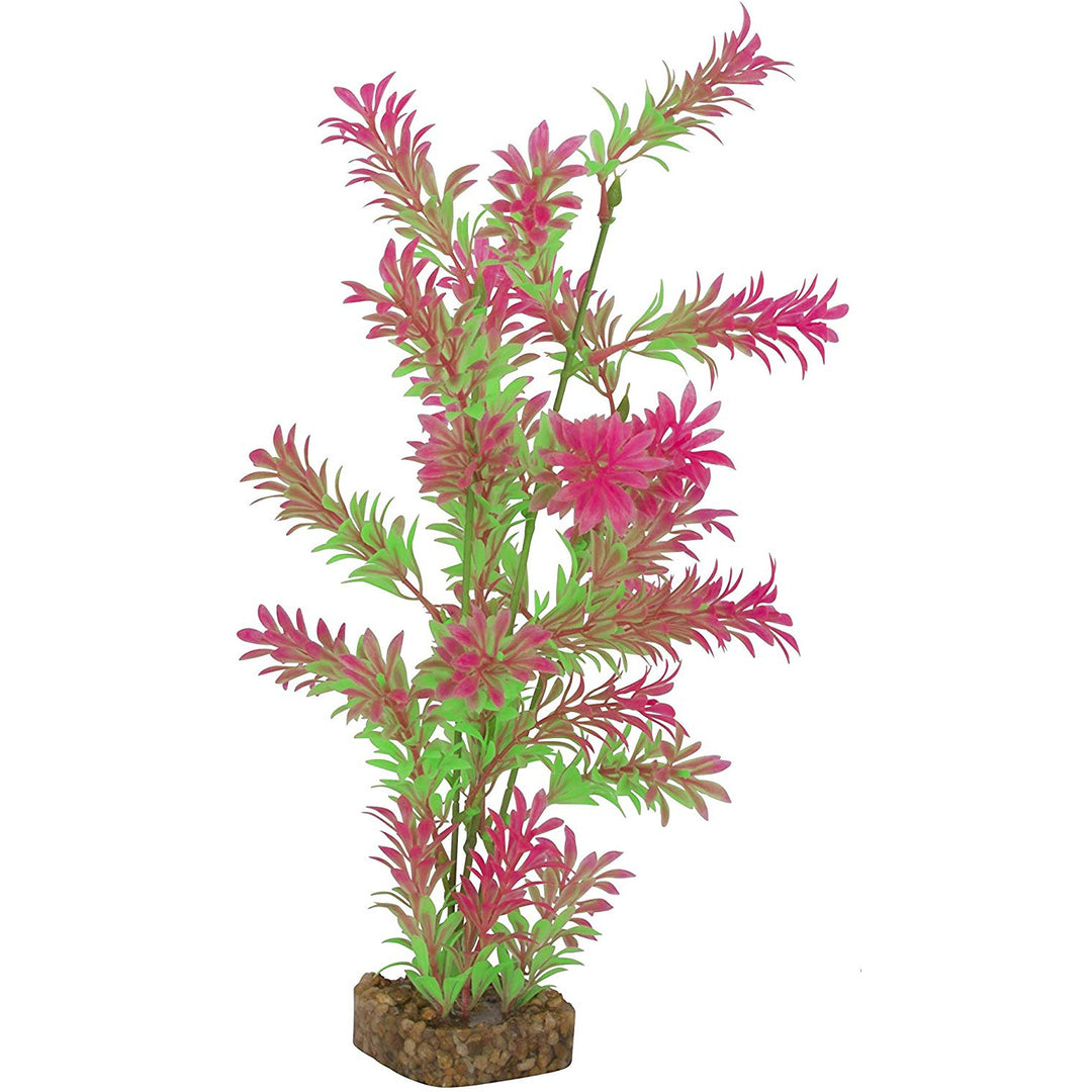 Tetra GloFish Aquarium Plant, Green/Pink, Large