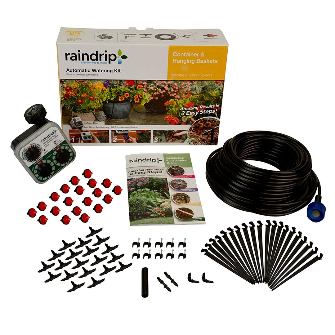 Raindrip Automatic Watering Kit For Containers and Hanging Baskets