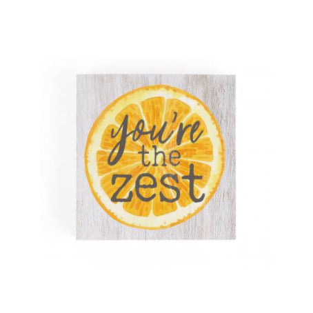 Word Block Wooden Sign, You're the Zest, 3.5"