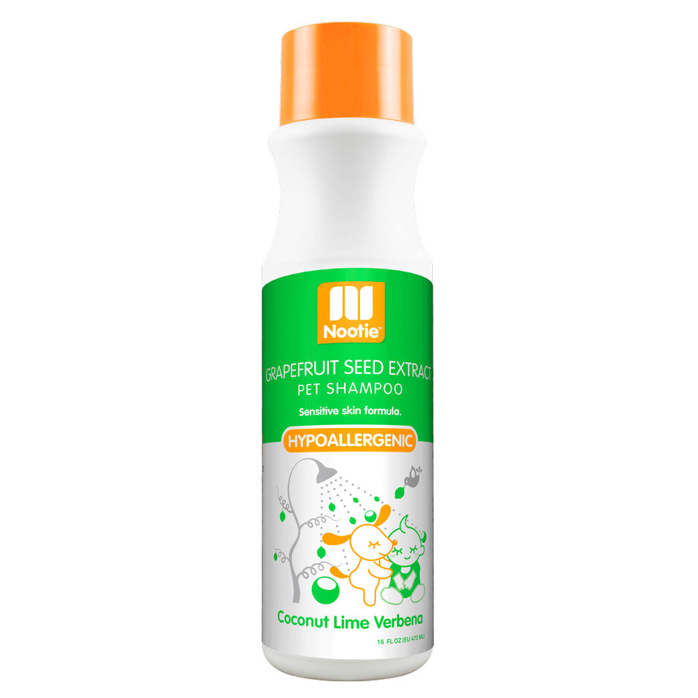 Nootie Hypoallergenic Grapefruit Seed Extract Pet Shampoo, Coconut Lime Verbena 16 Fl. Oz.