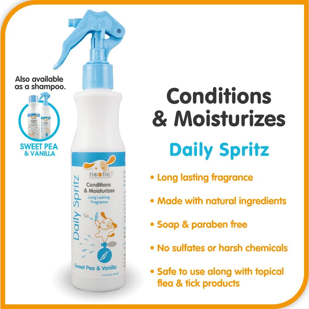 Nootie Daily Spritz Conditioning Spray, Sweet Pea & Vanilla 8 Fl. Oz.