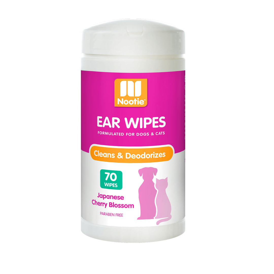 Nootie Pet Ear Wipes, Japanese Cherry Blossom 70 Count