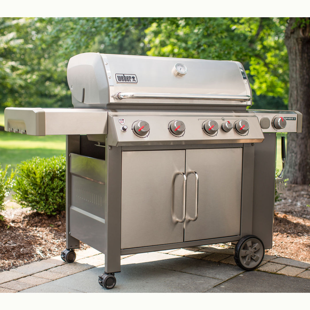 Weber Genesis II S-435 LP Gas Grill, Stainless Steel