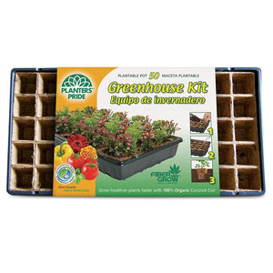 Coconut Coir Fibergrow Greenhouse Starter Kit-50 Pots