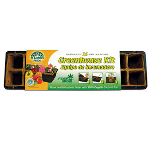 Coconut Coir Fibergrow Greenhouse Starter Kit-16 Pots