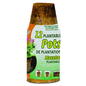 2.5" Coconut Coir Plantable Pots-12 Pack