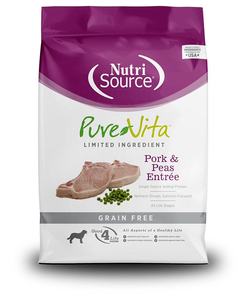 PureVita Pork & Peas Entrée Grain-Free Dog Food, 15 LB