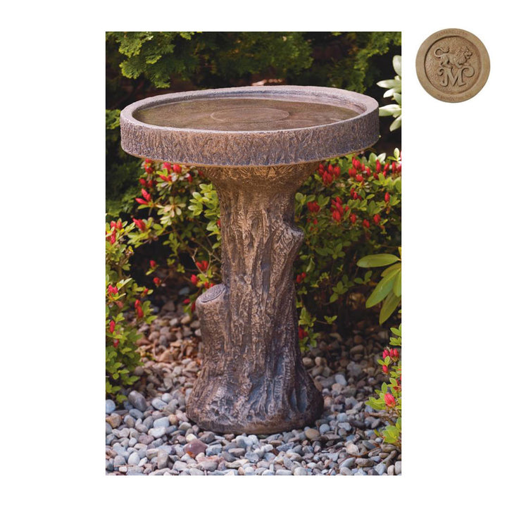 Massarelli's Tree Stump Bird Bath, 24"