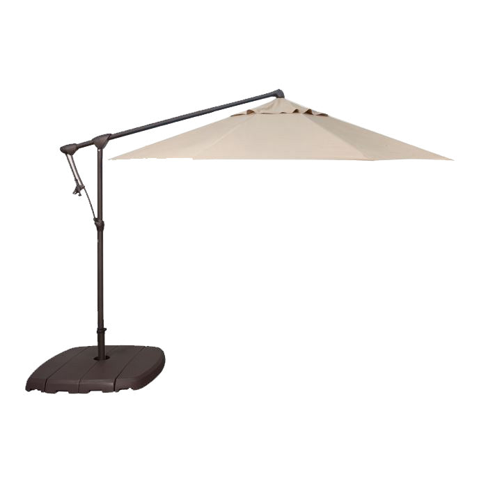 Treasure Garden Cantilever 10' Umbrella, Bronze Finish,  Champagne Fabric