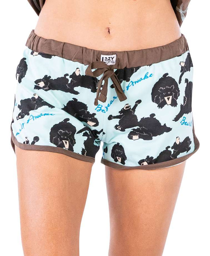 LazyOne Bearly Awake Women's Boxer Shorts, Small