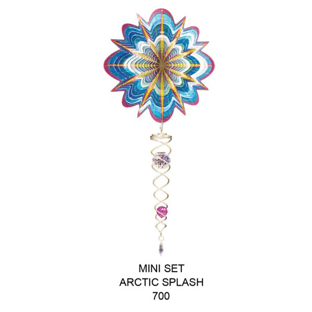 Spinfinity Designs Mini Arctic Splash Stainless Steel Wind Spinner Set