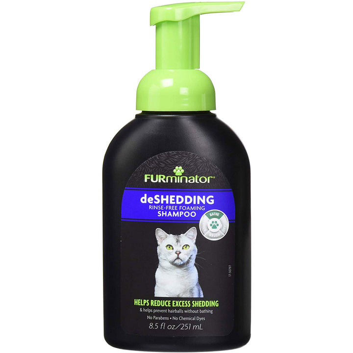 Furminator deShedding Rinse Free Foaming Cat Shampoo, 8.5 oz.