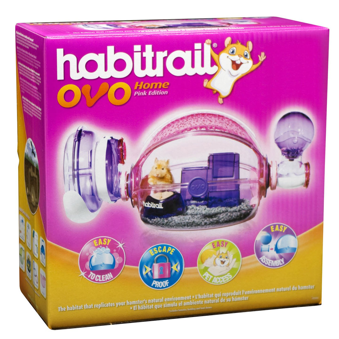 Habitrail Ovo Home Hamster Habitat, Pink