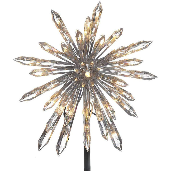 Kurt Adler Crystal Snowflake Lighted Treetop, 11.25"