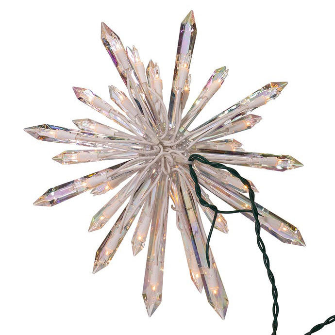 Kurt Adler Crystal Snowflake Lighted Treetop, 11.25"