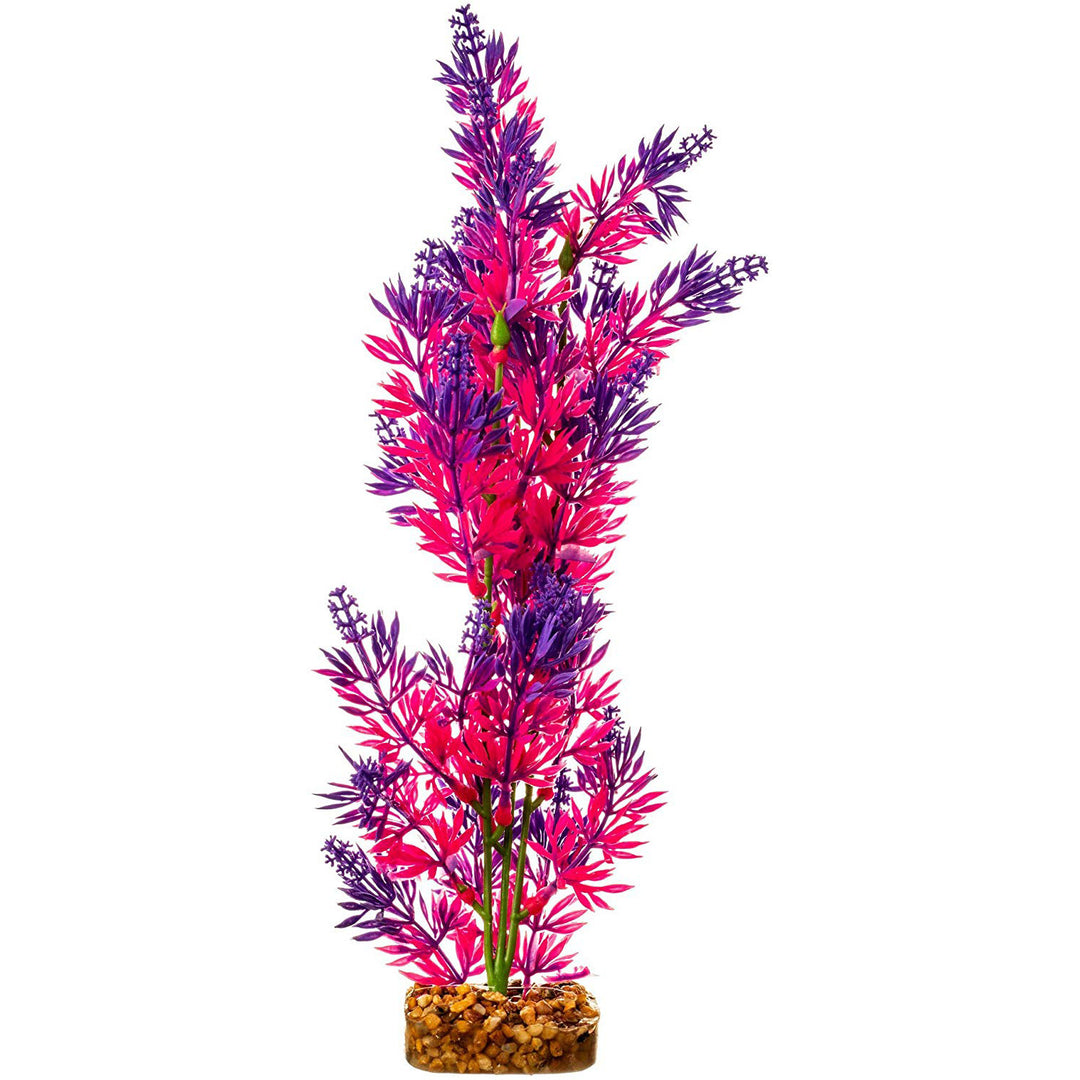 Tetra GloFish Aquarium Plant, Purple/Pink, Large